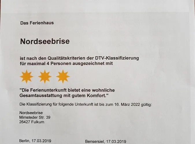 Holiday home Nordseebrise